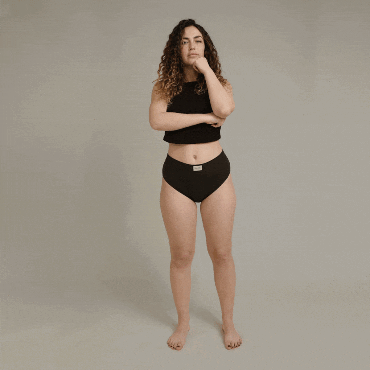 DAME's Period Pants for Night all round view on model